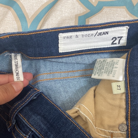 Rag and Bone 10 inch High Rise Ankle Skinny Jeans Size 27 - Picture 4 of 13